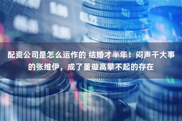 配资公司是怎么运作的 结婚才半年！闷声干大事的张维伊，成了董璇高攀不起的存在